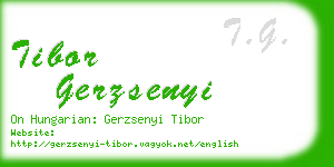 tibor gerzsenyi business card